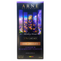 Шоколад Arne чорний 57% з імбирем та ожиною 100 г/12