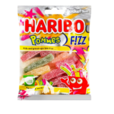 Цукерки жувальні Haribo Pommes Fizz Кисла картопля фрі 100 г/24