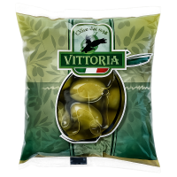 Оливки Vittoria зелені з кісточкою дольче гіганти 450 г