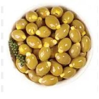 Оливки Kalimera Халхідіки зелені фаршировані корнішоном 200 г