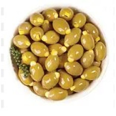 Оливки Kalimera Халхідіки зелені фаршировані корнішоном 200 г