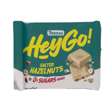 Шоколад Torras Hey Go белый с фундуком и морской солью без сахара 60 г/15