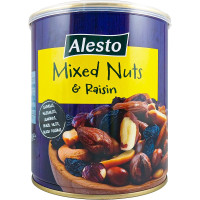 Суміш горіхова з родзинками Alesto  ж/б 340 г/12