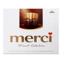 Конфеты шоколадные Merci ассорти из темного шоколада 250 г