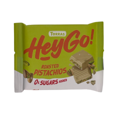 Шоколад Torras Hey Go белый с фисташкой и морской солью без сахара 60 г/15