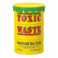 Цукерки жувальні Toxic Waste жовта  бочка 12*42 г