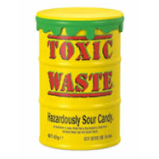 Цукерки жувальні Toxic Waste жовта  бочка 12*42 г