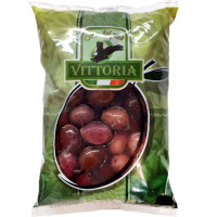 Оливки Vittoria Nere in Salamoia чорні з кісточкою гіганти 850 г/10