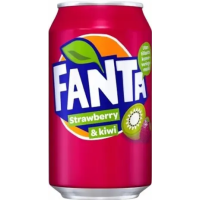 Напій газований Fanta полуниця та ківі з/б 330 мл/24