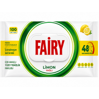 Салфетки влажные Fairy Лимон для уборки 100 шт