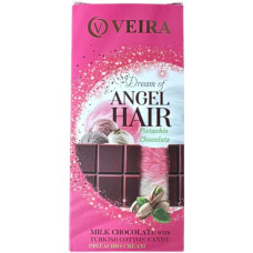 Шоколад Veira Angel Hair молочний шоколад з начинкою із пішмане165 г/11