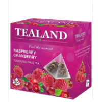 Чай фруктовий в пірамідках Tealand малина журавлина 20 пак/10
