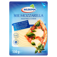 Сыр жесткий Mlekpol Ser Mozzarella слайсы 150 г