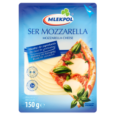 Сир твердий Mlekpol Ser Mozzarella слайси 150 г