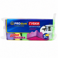 Губки для мытья посуды PRODdom цветные 5 шт.