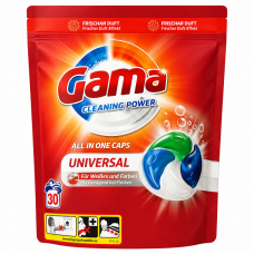 Капсули для прання Gama 4 в1 Cleaning Power Universal 30 шт