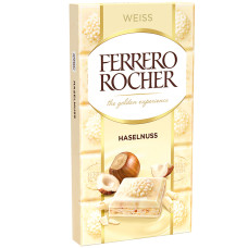 Шоколад Ferrero Rocher білий з лісовим горіхом 90 г/8