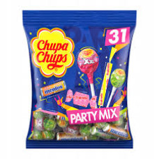 Суміш льодяників Chupa Chups, Fruittella та Mentos 300 г/20