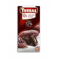 Шоколад Torras чорний без цукру з какао крихтами без цукру 75 г