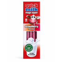 Трубочки для молока Quick milk Клубника 5 шт*6 г 30 г/20