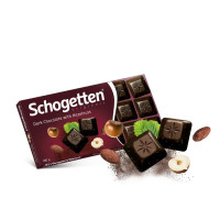 Шоколад Schogetten чорний with Hazelnuts 100 г/15