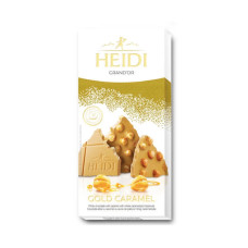 Шоколад Heidi молочний Gold caramel з цільним карамелізованим фундуком 100 г/20