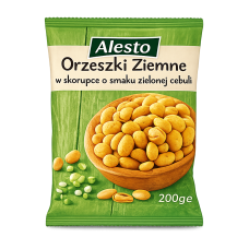 Горіхи арахіс Alesto у клярі зі смаком зеленої цибулі 200 г/24