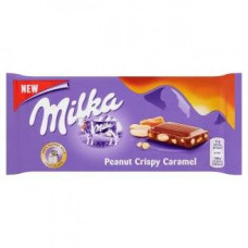 Шоколад молочний Milka арахіс і карамель 90 г