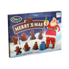Шоколад молочний Merry X-Mas Only різдвяний фігурний 100 г/22