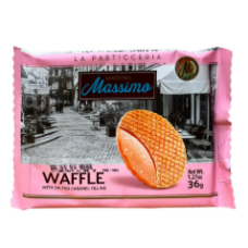 Вафлі Maestro Massimo з солоною карамеллю 36 г/24