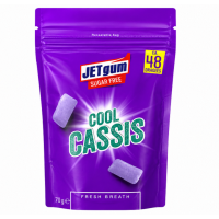 Жувальні гумки Jet gum Cool cassis Чорна смородина без цукру 48 шт