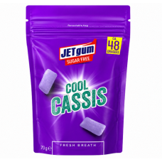 Жувальні гумки Jet gum Cool cassis Чорна смородина без цукру 48 шт