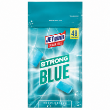Жувальні гумки Jet gum Strong blue Інтенсивна м’ята. без цукру 48 шт