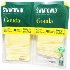 Сир твердий Swiatowid Gouda нарізка 250 г/2