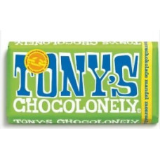 Шоколад Tony's чорний з мигдалем та морською сіллю 51% 180 г/15