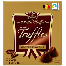 Цукерки шоколадні Maitre Truffout Трюфльні з кавовим смаком 200 г