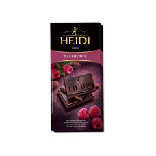 Шоколад Heidi чорний з малиною 80 г/20