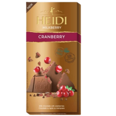 Шоколад Heidi молочний з журавлиною 80 г/20