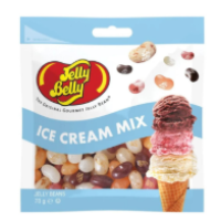 Цукерки жувальні Jelly Belly мікс зі смаком морозива 70 г/12