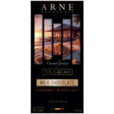 Шоколад Arne молочний з карамеллю та морською сіллю 31% 100 г/12