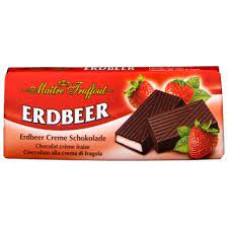 Шоколад чорний Maitre Truffout з полуничним кремом 100 г/20
