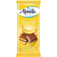 Шоколад Alpinella молочний Банан і Тоффі 100 г