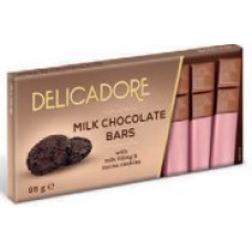 Шоколад Delicadore з начинкою та додаванням какао печива 100 г