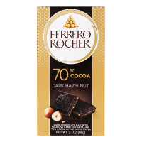 Шоколад Ferrero Rocher чорний 70% cacao з лісовим горіхом 90 г/8