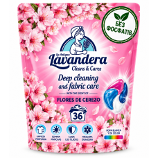 Капсули для прання Lavandera 4в1 Flores de Cerezo універсальні 36 шт