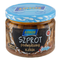 Шпроти в олії Losos скло 250 г/12