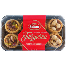 Пахлава Sultan Гніздечка горіхове асорті з катаїфі 200 г
