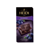 Шоколад Heidi чорний з чорницею 80 г/20