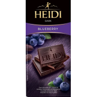 Шоколад Heidi черный с черникой 80 г/20