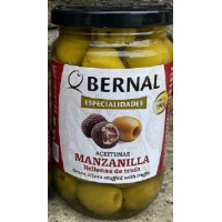 Оливки Bernal Manzanilla зелені фаршировані пастою з трюфеля 300 г/12